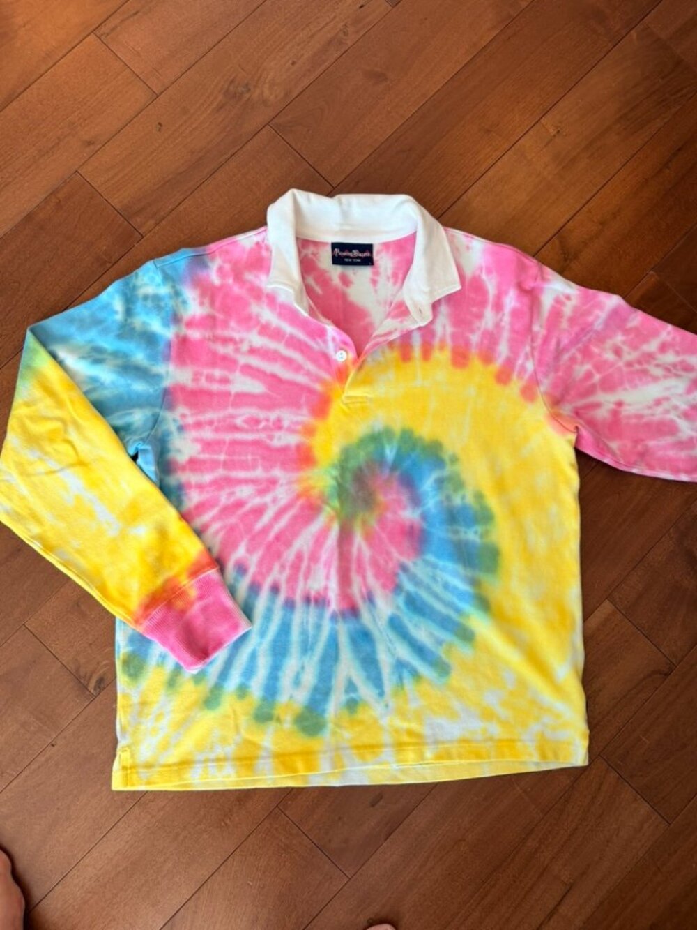 NWOT Rowing Blazers Tie-Dye Rugby Shirt Multicolor Size L